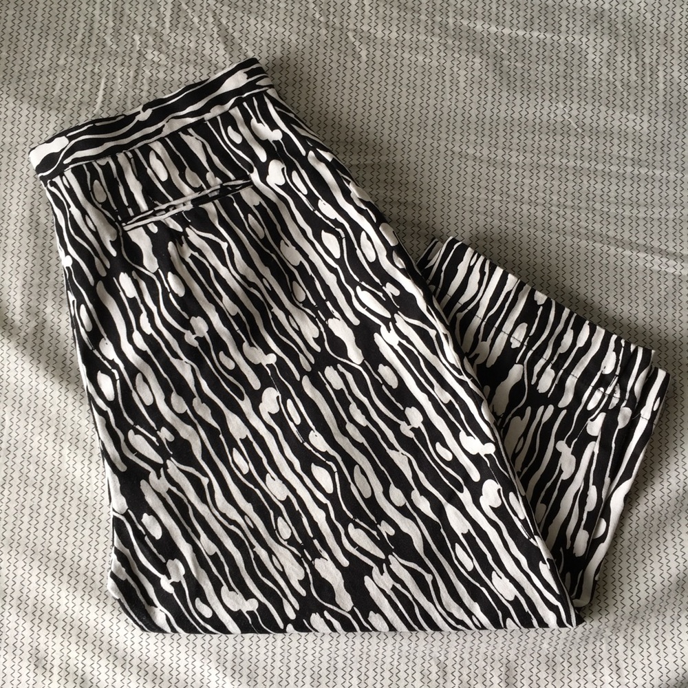 Vintage Capri Brushstroke Pattern Pants